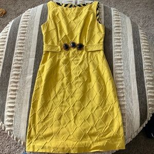 Milly Yellow Belted Dress size 4